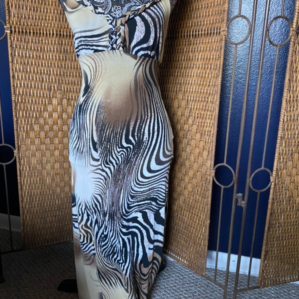 Elegant Zebra Print Dress